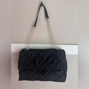 Betsey Johnson Black Quilted Shoulder Bag